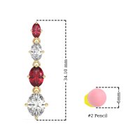 Graduating Oval Dangle Earrings