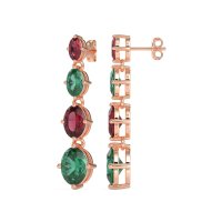 Graduating Oval Dangle Earrings