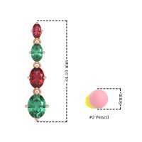 Graduating Oval Dangle Earrings