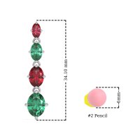 Graduating Oval Dangle Earrings