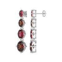 Graduating Oval Dangle Earrings