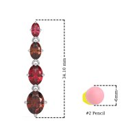 Graduating Oval Dangle Earrings