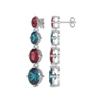 Graduating Oval Dangle Earrings