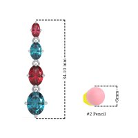 Graduating Oval Dangle Earrings