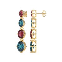 Graduating Oval Dangle Earrings