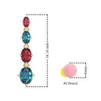 Graduating Oval Dangle Earrings