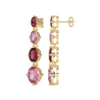 Graduating Oval Dangle Earrings