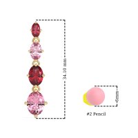 Graduating Oval Dangle Earrings