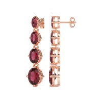 Graduating Oval Dangle Earrings