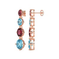Graduating Oval Dangle Earrings