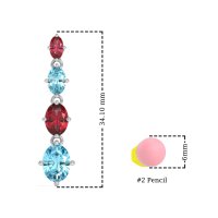 Graduating Oval Dangle Earrings