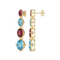Graduating Oval Dangle Earrings