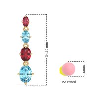 Graduating Oval Dangle Earrings