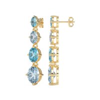 Graduating Oval Dangle Earrings
