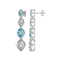 Graduating Oval Dangle Earrings