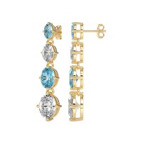 Graduating Oval Dangle Earrings