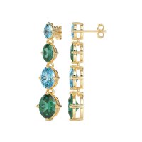 Graduating Oval Dangle Earrings