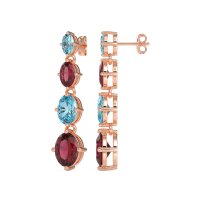 Graduating Oval Dangle Earrings