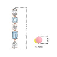 Multi-Shape Dangle 5 Stone Earrings