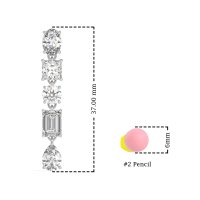 Multi-Shape Dangle 5 Stone Earrings