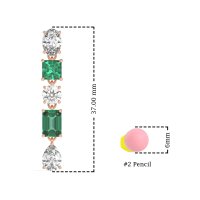 Multi-Shape Dangle 5 Stone Earrings