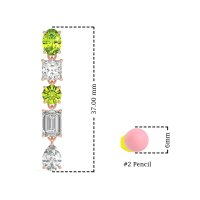 Multi-Shape Dangle 5 Stone Earrings