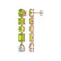 Multi-Shape Dangle 5 Stone Earrings
