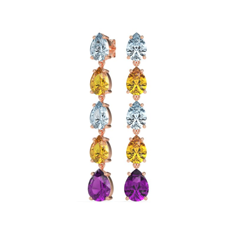 Pear Shape Dangling Earrings