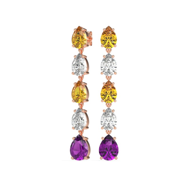 Pear Shape Dangling Earrings