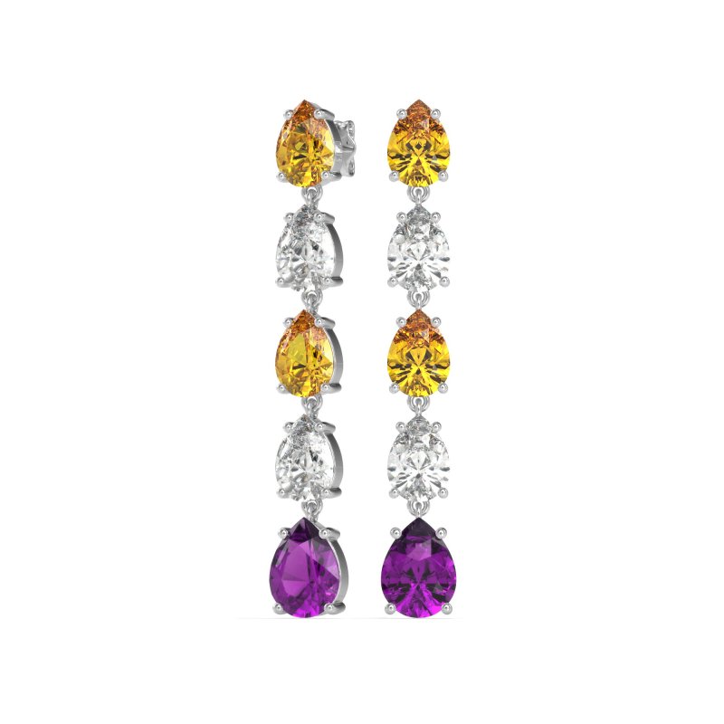 Pear Shape Dangling Earrings