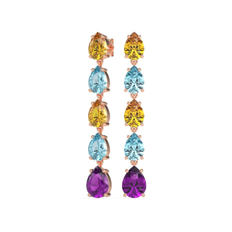 Pear Shape Dangling Earrings
