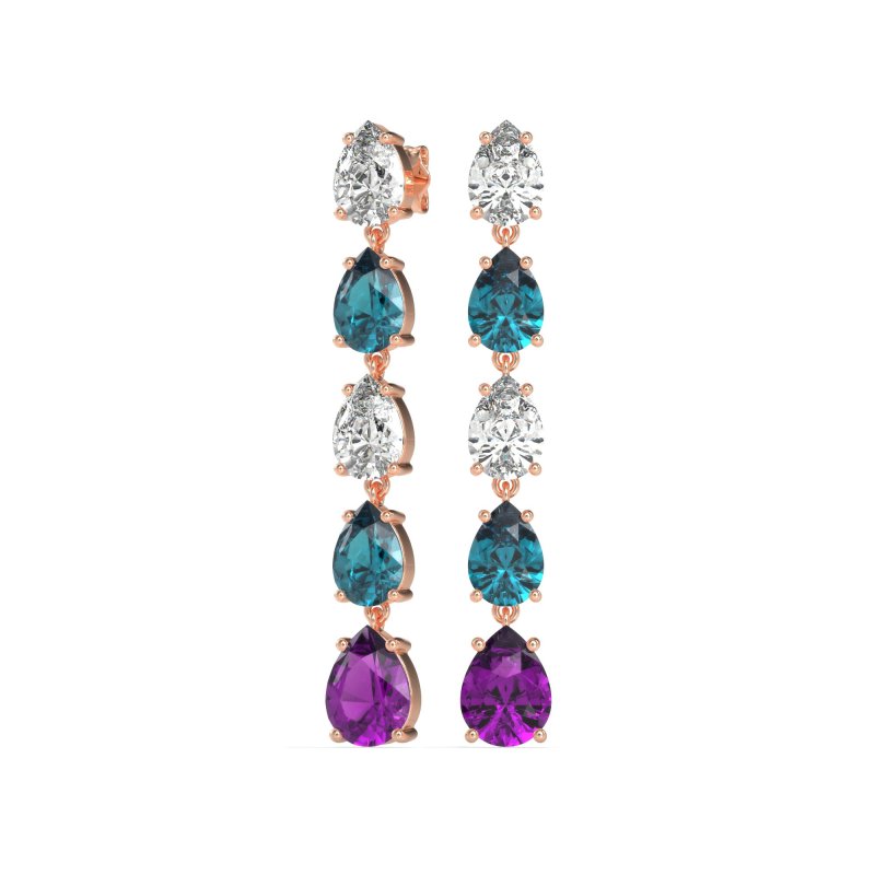 Pear Shape Dangling Earrings