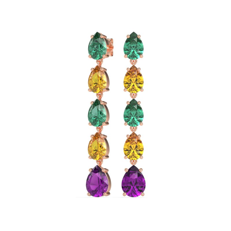 Pear Shape Dangling Earrings