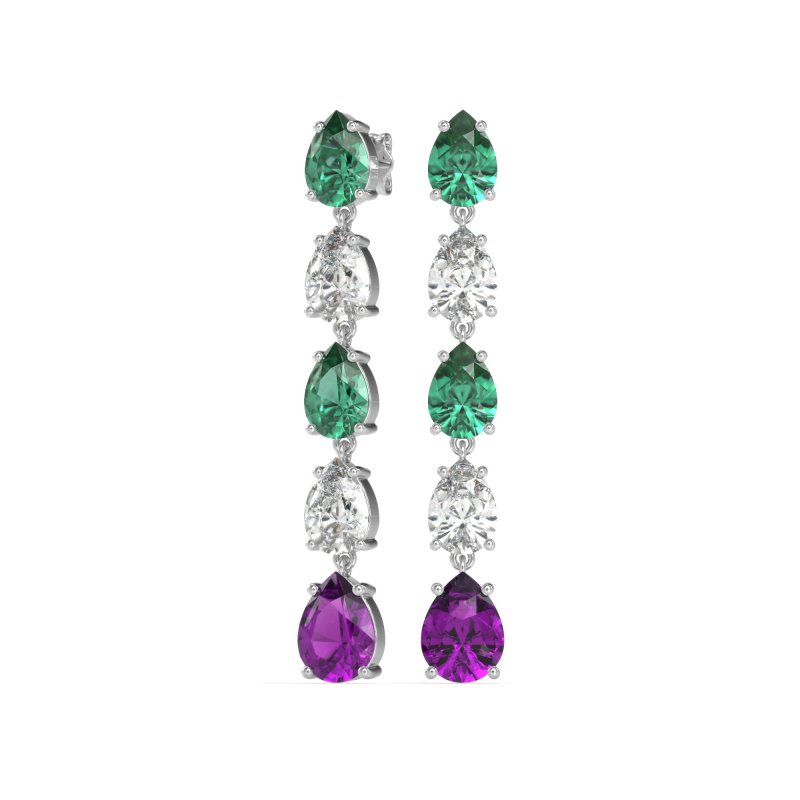Pear Shape Dangling Earrings