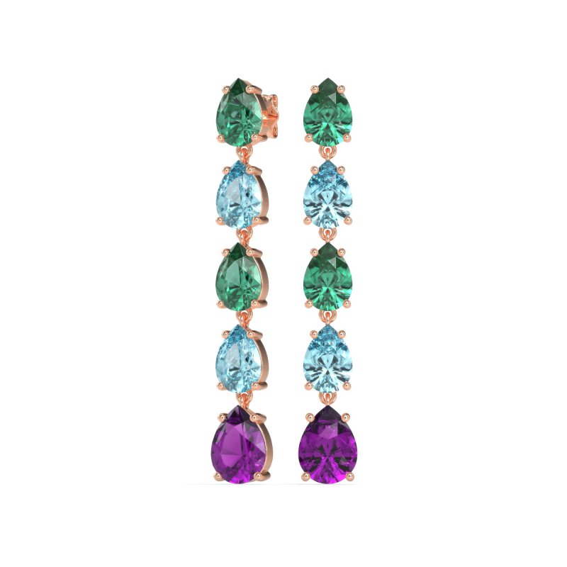 Pear Shape Dangling Earrings