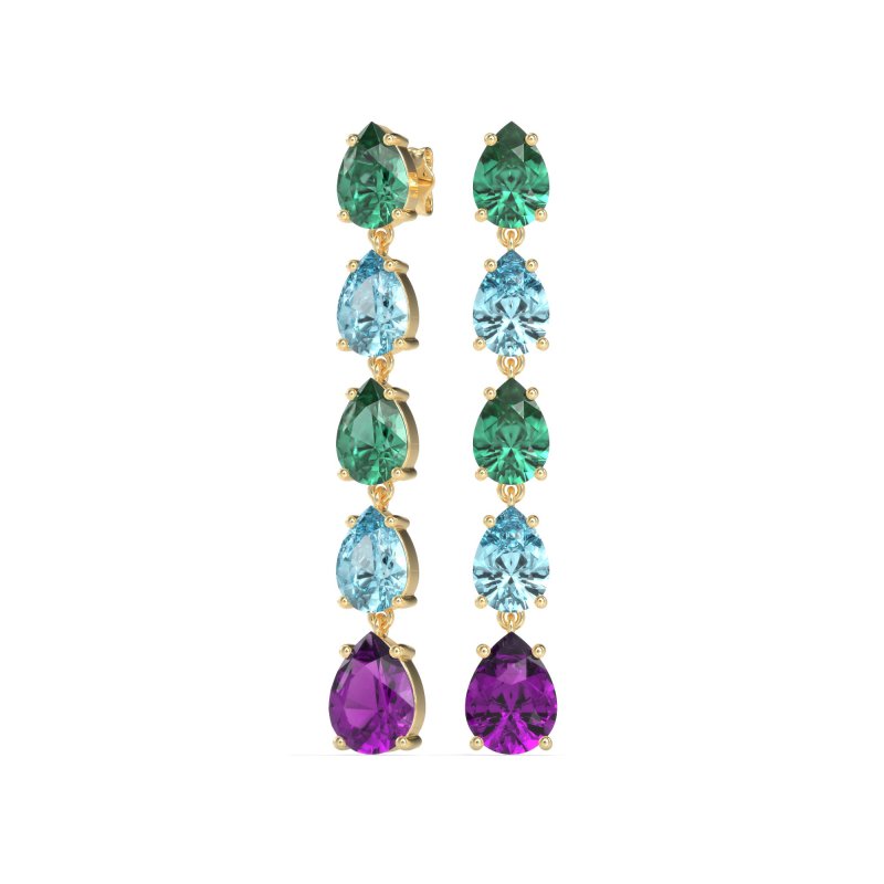 Pear Shape Dangling Earrings