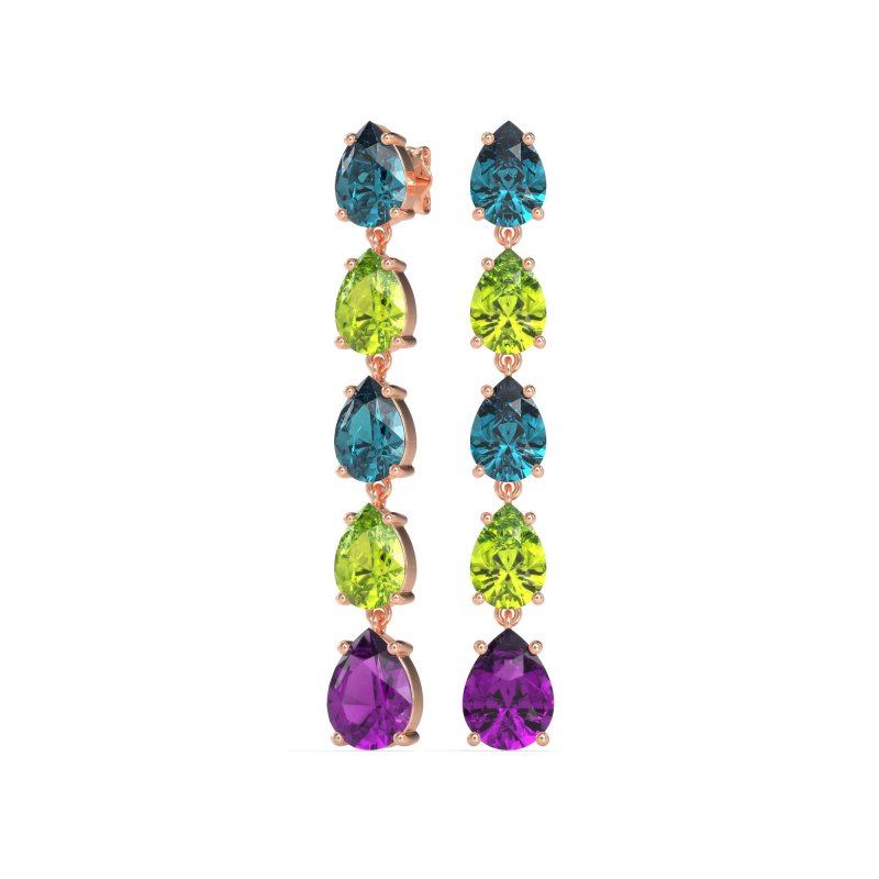 Pear Shape Dangling Earrings