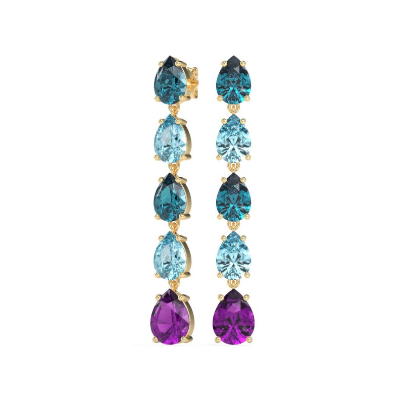 Pear Shape Dangling Earrings