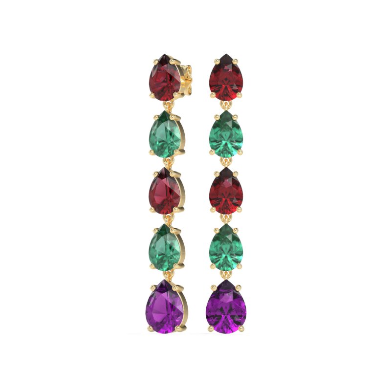 Pear Shape Dangling Earrings