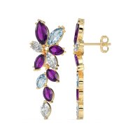 Marquise Floral Stud Earrings