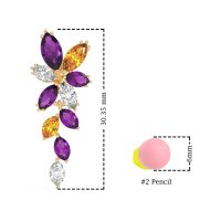 Marquise Floral Stud Earrings