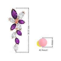 Marquise Floral Stud Earrings