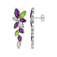Marquise Floral Stud Earrings