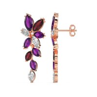 Marquise Floral Stud Earrings
