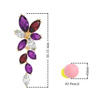 Marquise Floral Stud Earrings