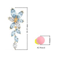 Marquise Floral Stud Earrings