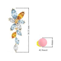 Marquise Floral Stud Earrings