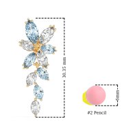 Marquise Floral Stud Earrings
