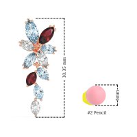 Marquise Floral Stud Earrings