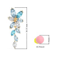 Marquise Floral Stud Earrings